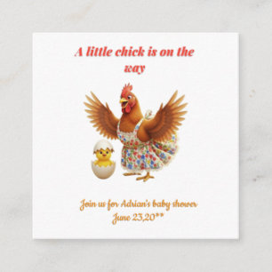 A little chick is on the way enclosure card