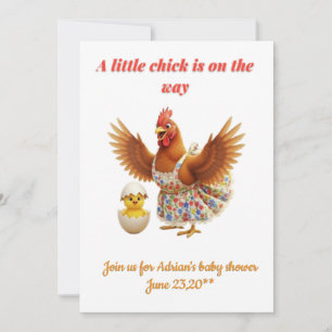 A little chick is on the way  invitation