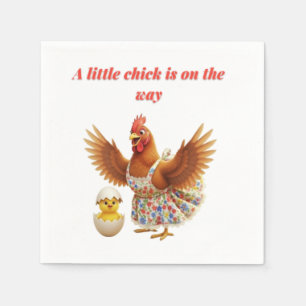 A little chick is on the way  napkin