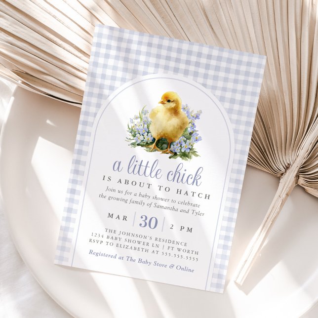 A Little Chick Spring Lavender Baby Shower Invitation (Creator Uploaded)