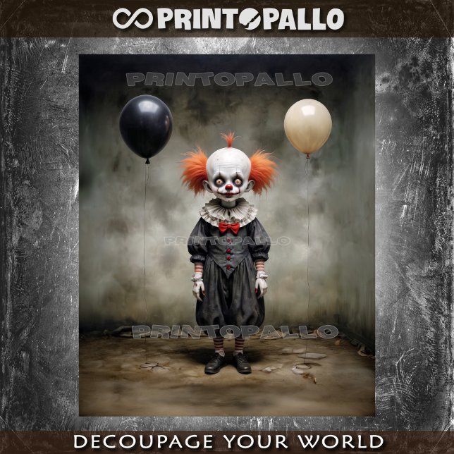 A little clown ask you to choose a balloon  tissue paper (Creator Uploaded)