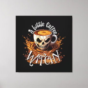 A Little Coffee Witchy Canvas Print