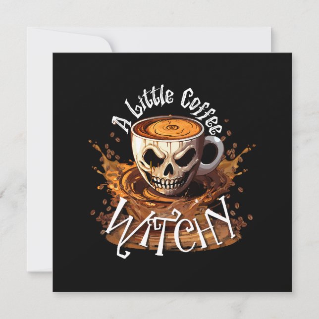 A Little Coffee Witchy Invitation (Front)