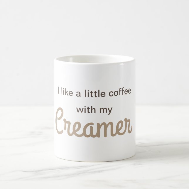 A little coffee with my creamer mug (Center)