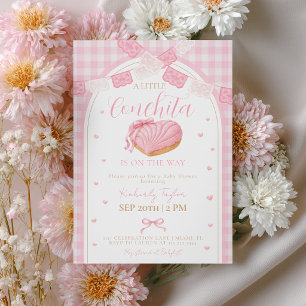 A Little Conchita Papel Picado Girl Baby Shower Invitation