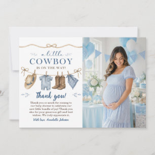 A Little Cowboy Baby Shower Boy Invitation