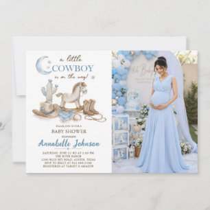 A Little Cowboy Baby Shower Boy Invitation