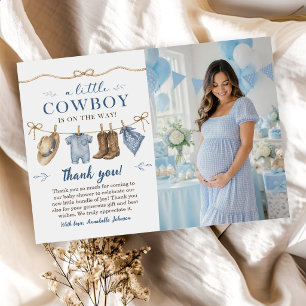 A Little Cowboy Baby Shower Boy Invitation