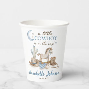 A Little Cowboy Baby Shower Boy Paper Cups