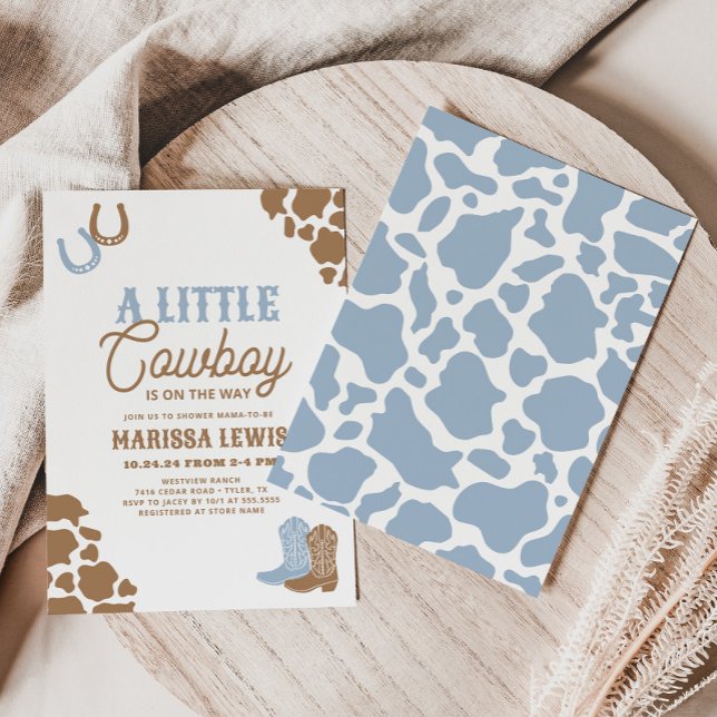 A Little Cowboy Baby Shower Invitation (Creator Uploaded)