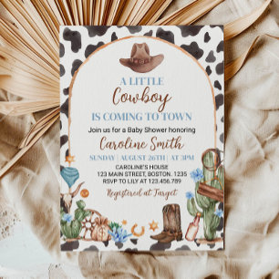 A Little Cowboy Baby Shower Invitation