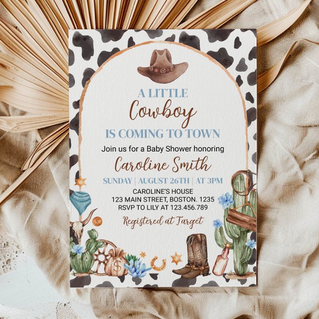 A Little Cowboy Baby Shower Invitation (Creator Uploaded)