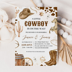 A Little Cowboy Baby Shower Invitation