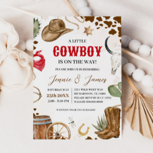A Little Cowboy Baby Shower Invitation