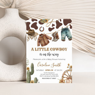 A Little Cowboy Baby Shower Invitation