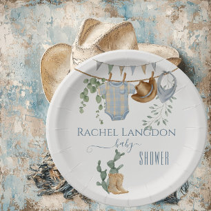 A Little Cowboy Baby Shower  Paper Plate