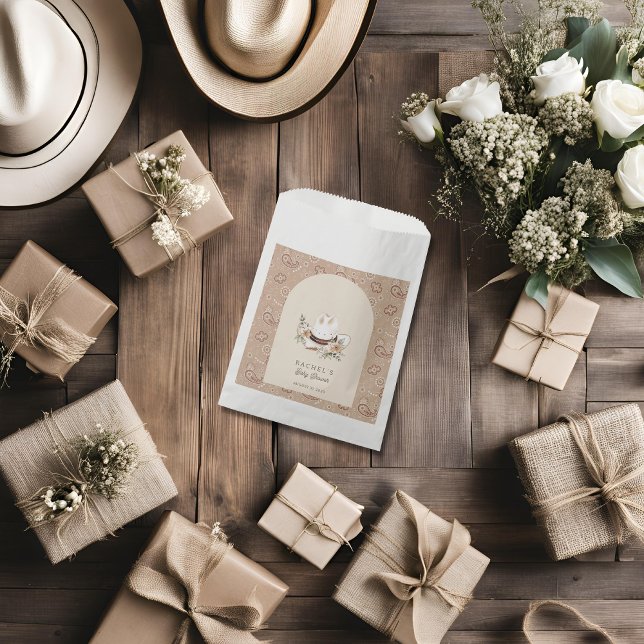 A Little Cowboy is on his Way Western Baby Shower  Favour Bags (Creator Uploaded)