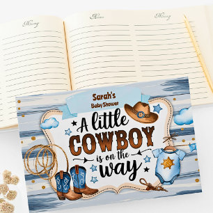 A Little Cowboy is on the Way Baby Shower Guest Book