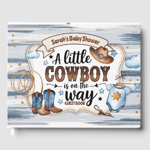 A Little Cowboy is on the Way Baby Shower Guest Book