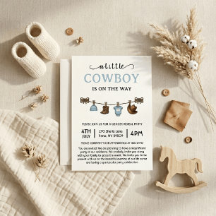 A Little Cowboy is On the Way Baby Shower Invitation