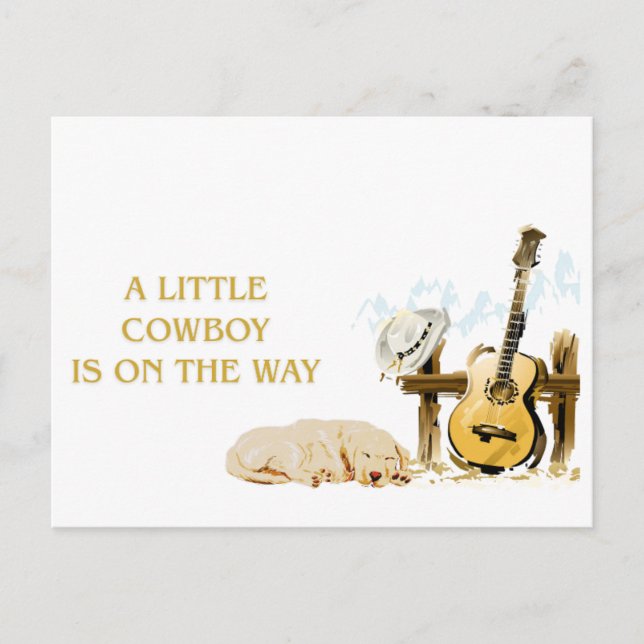 A Little Cowboy is on the Way Postcard (Front)