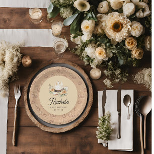 A Little Cowboy Western Baby Paper Plates 