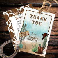 A Little Cowboy Western Boy Baby Shower  Thank You