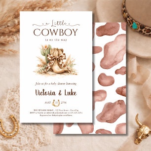 A Little Cowboy Western Theme Boy Baby Shower  Flyer