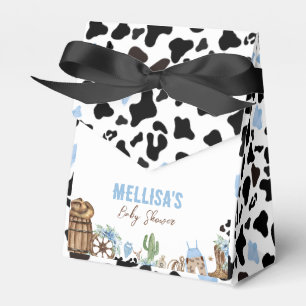 A Little Cowboy Wild West Western Boy Baby Shower Favour Box