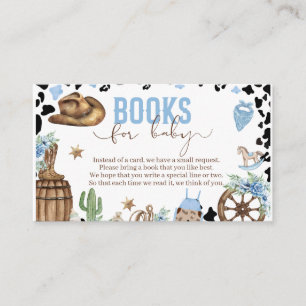 A Little Cowboy Wild Western Boy Blue Baby Book Enclosure Card