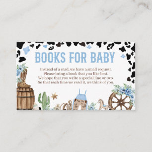A Little Cowboy Wild Western Boy Blue Baby Books Enclosure Card