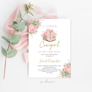 A Little Cowgirl Baby Shower Girl Invite