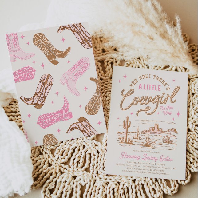 A Little Cowgirl Baby Shower Invitation (Creator Uploaded)