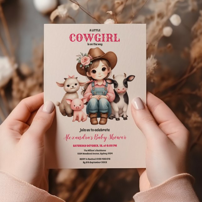 A Little Cowgirl Baby Shower Invitation (Creator Uploaded)