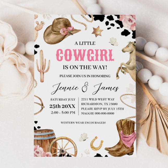 A Little Cowgirl Baby Shower Invitation (Creator Uploaded)