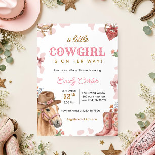 A Little Cowgirl Is on Her Way Baby Shower Invitation
