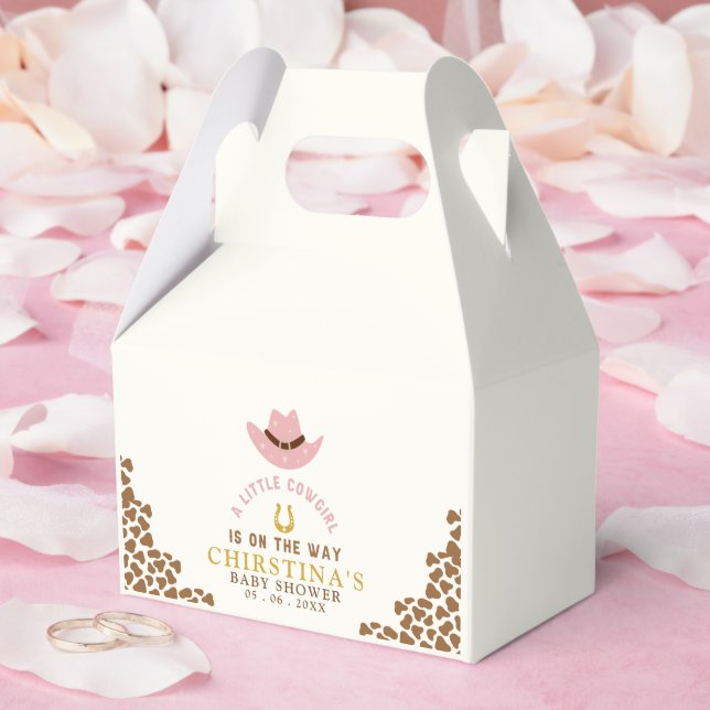 A Little Cowgirl Is on The Way Favour Box (Wedding)