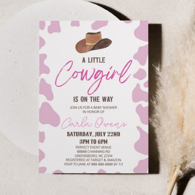A Little Cowgirl Is On The Way! Rodeo Baby Shower Invitation (Creator Uploaded)