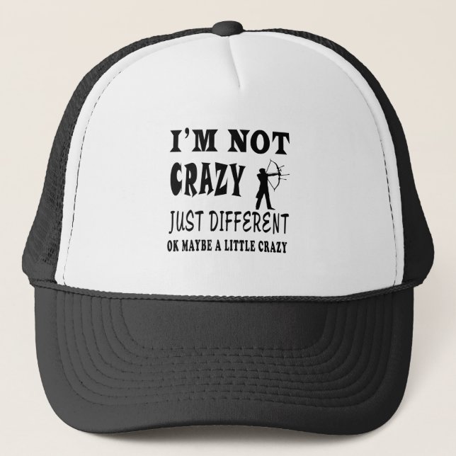 A Little Crazy for Archery Trucker Hat (Front)