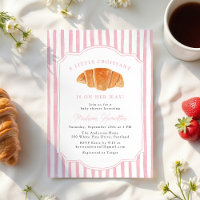 A Little Croissant Is on Her Way Pink Baby Shower