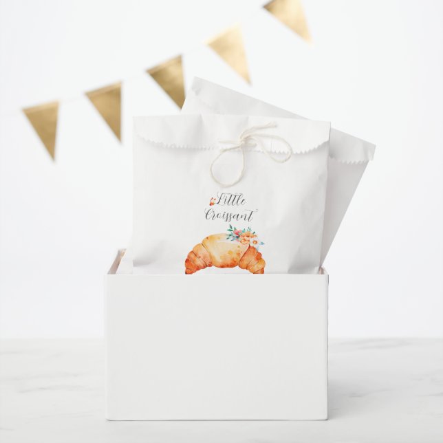 A Little Croissant Is On The Way Baby Shower  Favour Bags (Party)