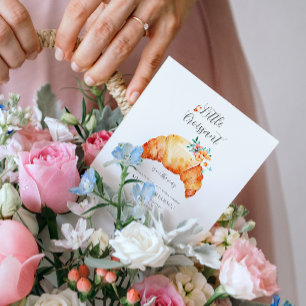 A Little Croissant Is On The Way Baby Shower Invitation