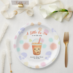 A Little Cu-Tea Bubble Tea Baby Shower Paper Plate