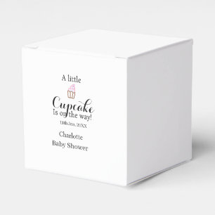 A little cupcake is on its way baby shower name da favour box