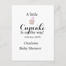 A little cupcake is on its way baby shower name da