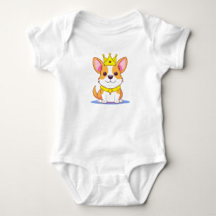 A little cute corgi. baby bodysuit