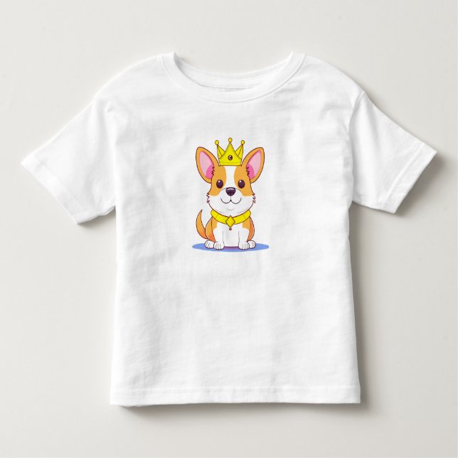 A little cute Corgi Toddler T-Shirt (Front)