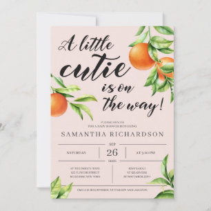 A Little Cute Is On The Way baby Shower Invitation