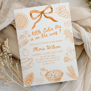 A Little Cutie Baby Is On The Way Baby Shower Invitation