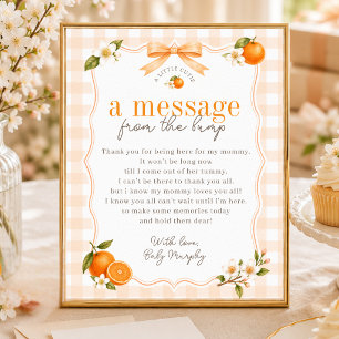 A Little Cutie Baby Message From The Bump Sign